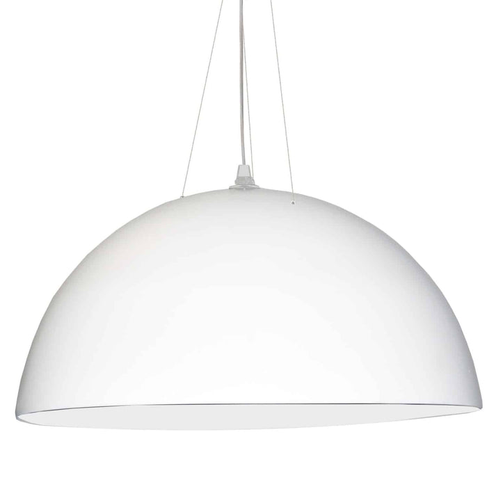 Dome 3 Bulb Pendant - White Finish