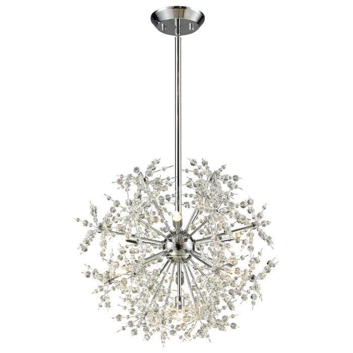 Snowburst 20'' Wide 7-Light Chandelier - Polished Chrome