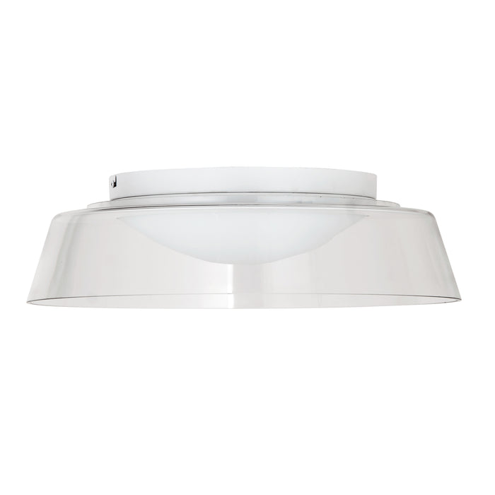 Crawford LED Flush Mount - 35W - Matte White Finish - Clear Glass