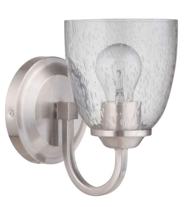 Serene 1 Light Wall Sconce in Brushed Polished Nickel