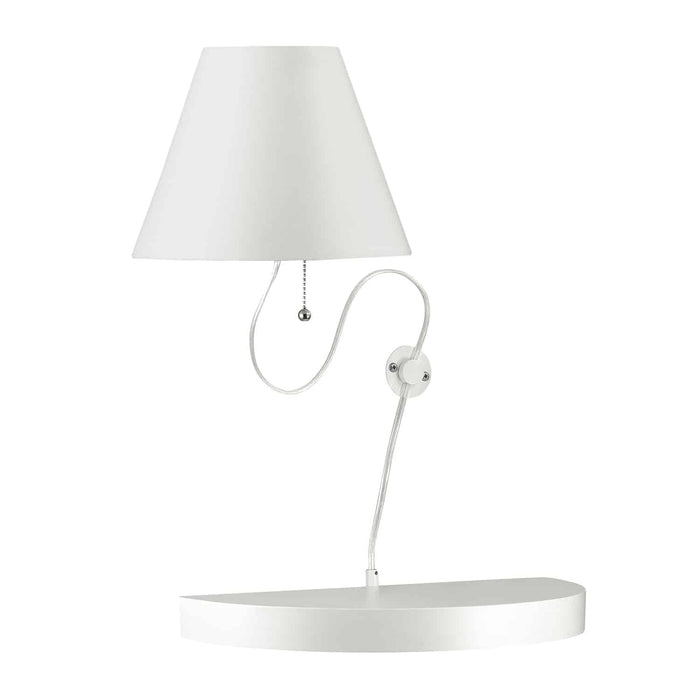 1 Light Wall Sconce - Matte White Finish - White Shade