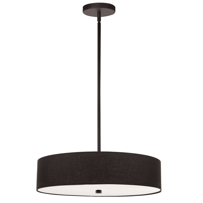 Everly 4 Light Pendant - Matte Black Finish - Black Shade