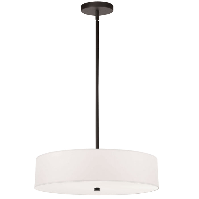 Everly 4 Light Pendant - Matte Black Finish - White Shade