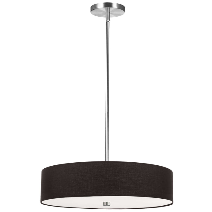 Everly 4 Light Pendant - Polish Chrome Finish - Black Shade