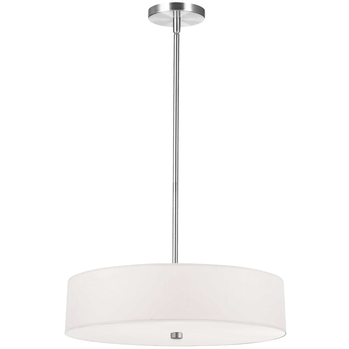 Everly 4 Light Pendant - Polish Chrome Finish - White Shade