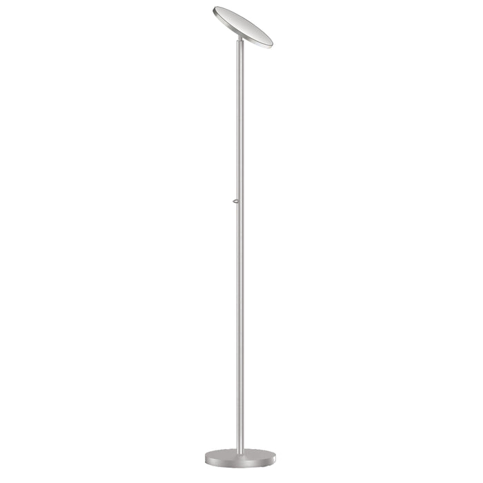 LED Torchier Floor Lamp - Satin Nickel Finish