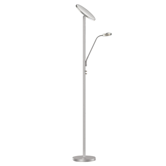 Mother and Son LED Floor Lamp - Satin Nickel Finish