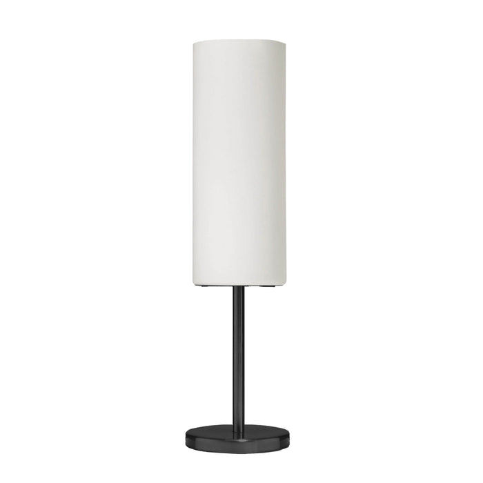 Paza 1 Light Table Lamp - Matte Black - White Glass