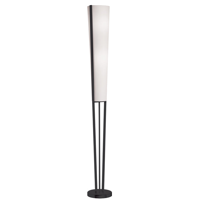 Emotions 2 Light Floor Lamp - Matte Black - White Shade