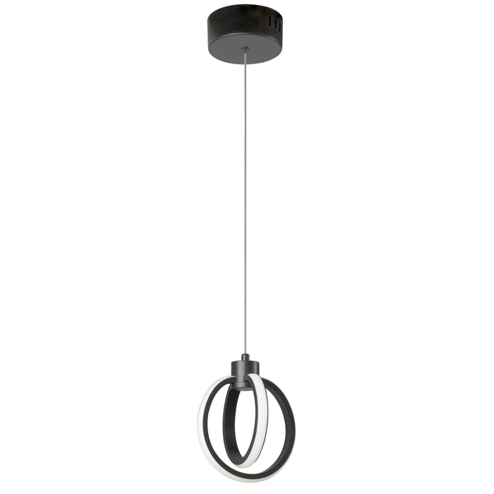 Parson LED Pendant - 14W - Matte Black Finish - White Silicone Diffuser