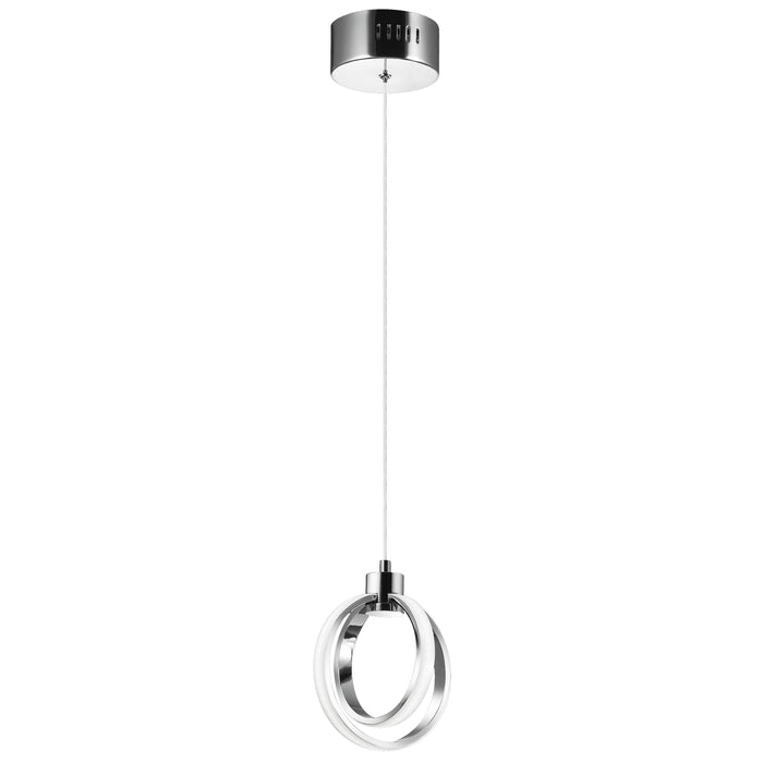 Parson LED Pendant - 14W - Polished Chrome Finish - White Silicone Diffuser