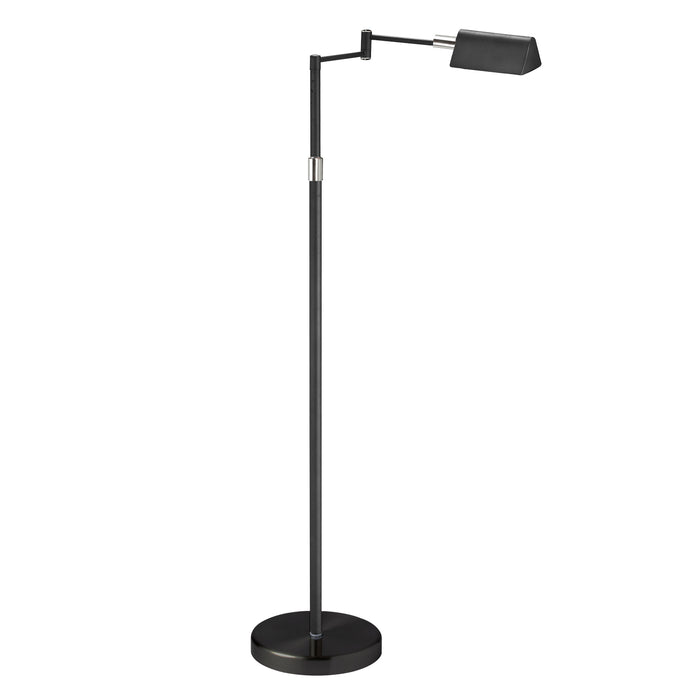 LED Swing Arm Floor Lamp - 9W - Black Finish