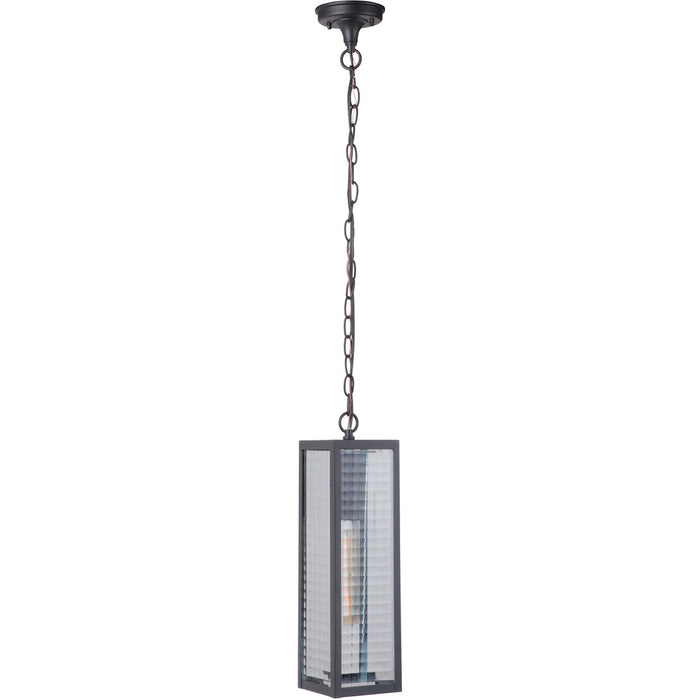 Deka 1 Light Large Outdoor Pendant in Midnight