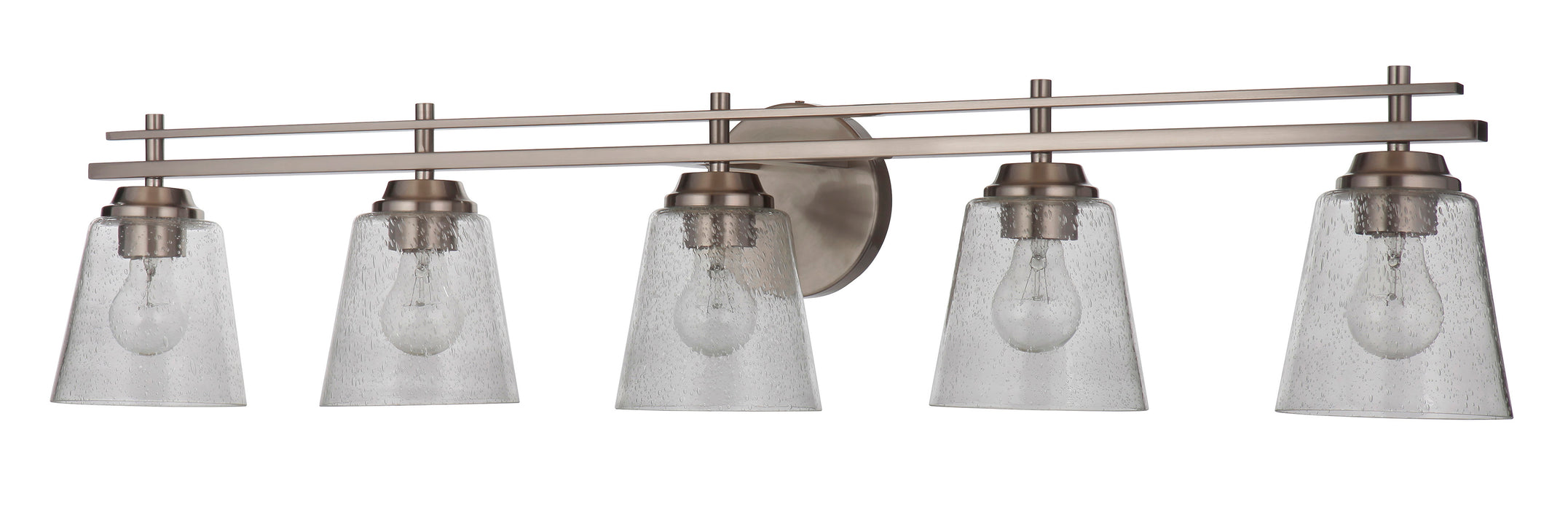 Drake 5 Light Vanity in Brushed Polished Nickel