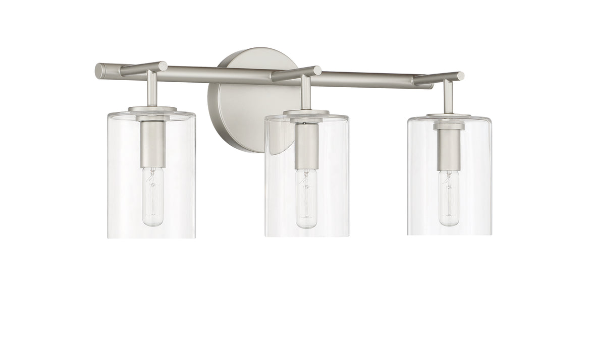 Hailie 3 Light Vanity in Satin Nickel