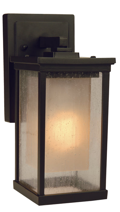 Riviera 1 Light Small Outdoor Wall Lantern in Oiled Bronze Outdoor