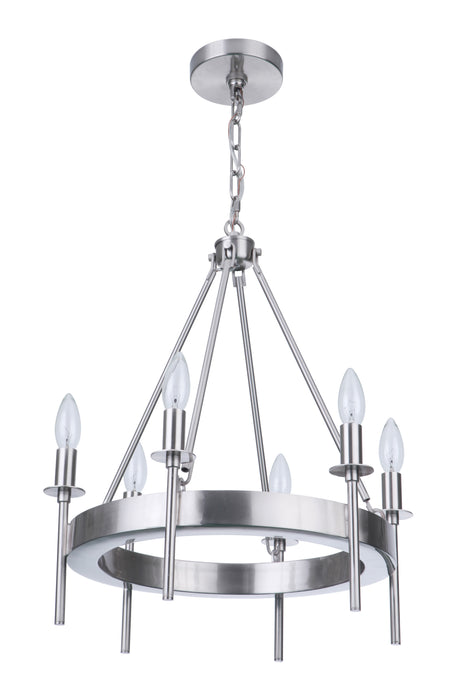 Larrson 6 Light Chandelier in Brushed Polished Nickel