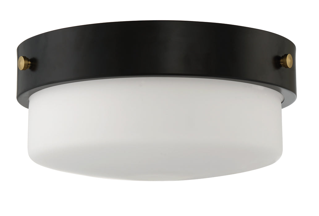 Oak Street 2 Light 13.75" Flushmount in Flat Black