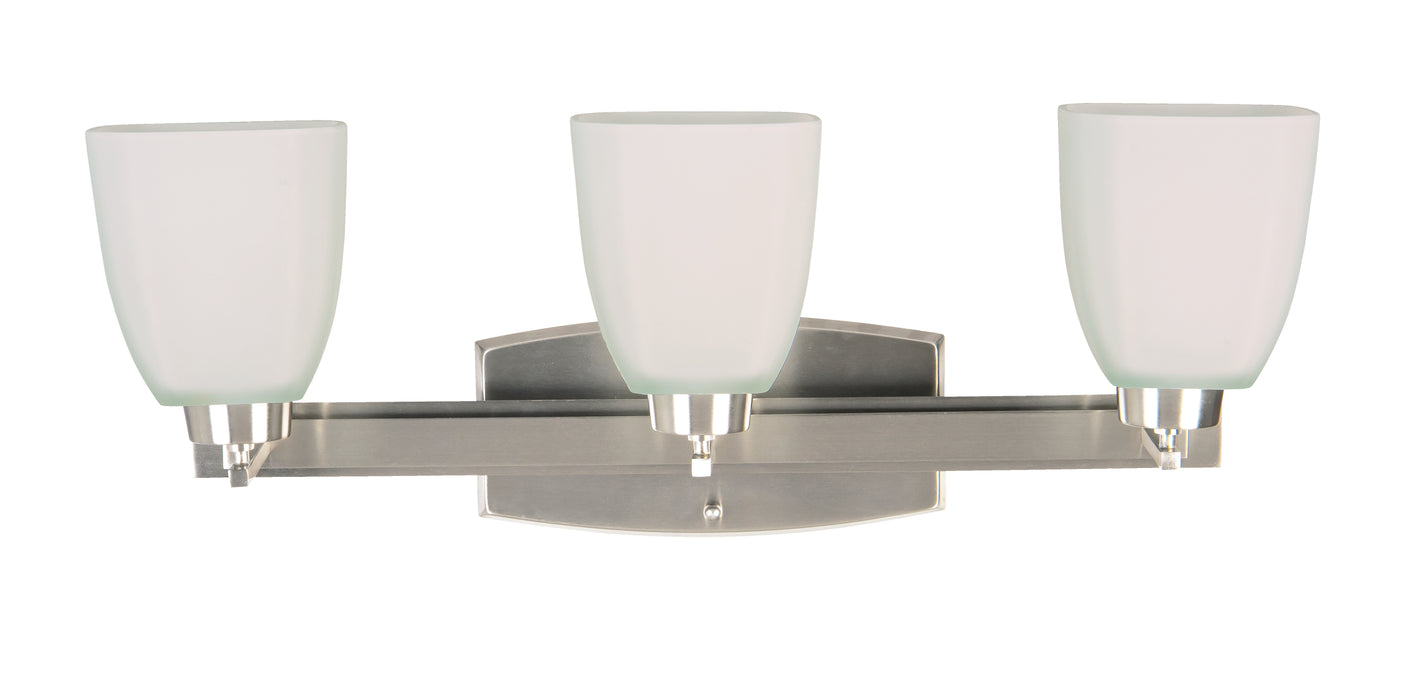 Bridwell 3 Light Vanity in Brushed Polished Nickel