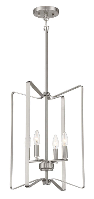 Shayna 4 Light Foyer in Brushed Polished Nickel