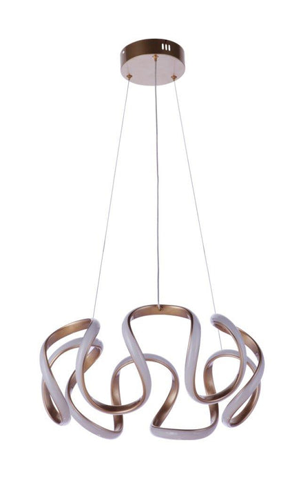 Pulse Dimmable LED Pendant in Chapagne Brass