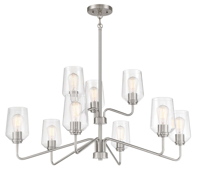 Shayna 9 Light Chandelier in Brushed Polished Nickel