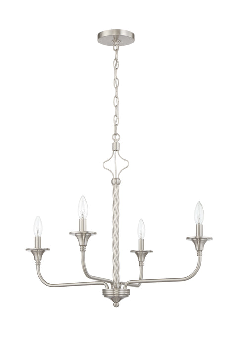 Jolenne 4 Light Chandelier in Brushed Polished Nickel