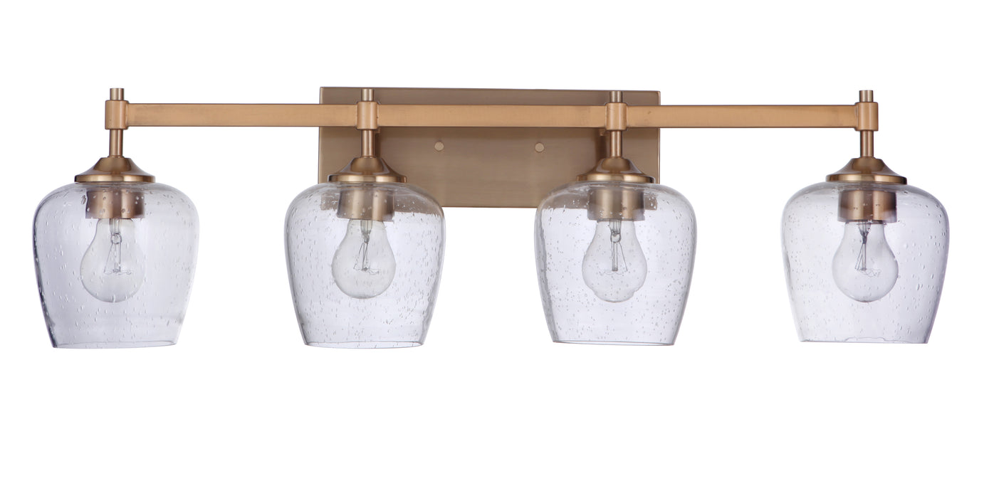 Stellen 4 Light Vanity in Satin Brass