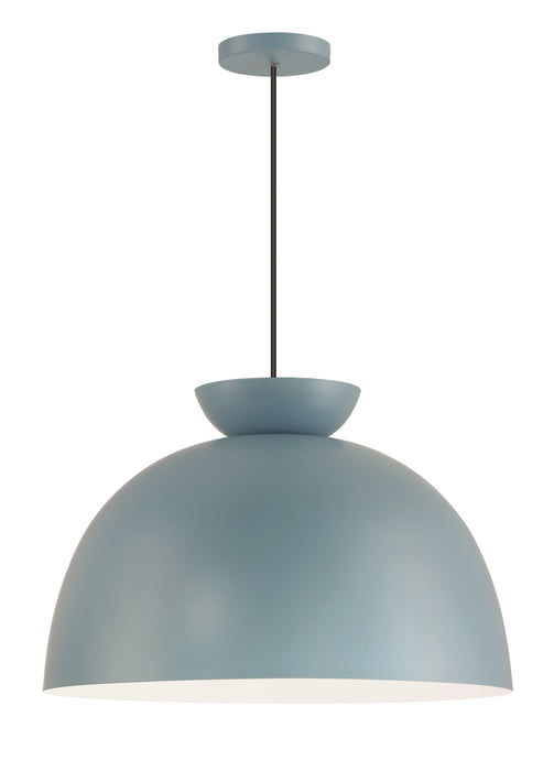 Ventura Dome 1 Light Pendant in Dusty Blue