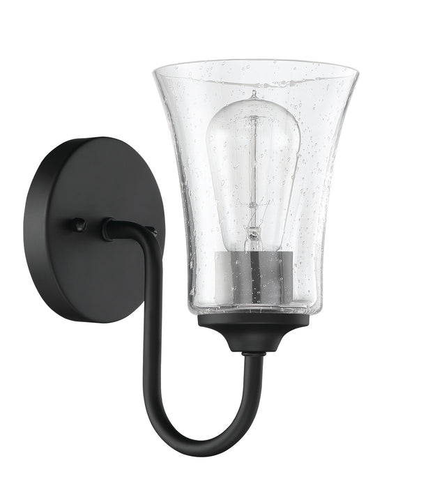 Gwyneth 1 Light Wall Sconce in Flat Black