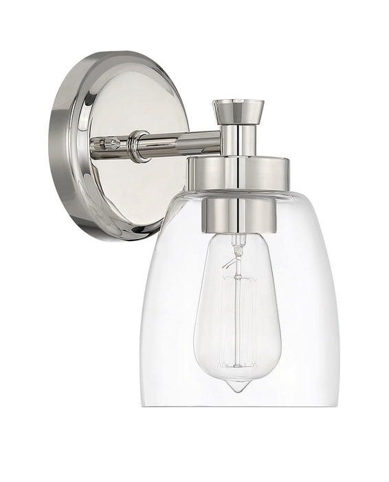 Henning 1 Light Sconce in Polished Nickel