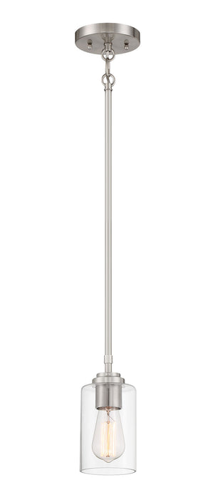 Stowe 1 Light Mini Pendant in Brushed Polished Nickel