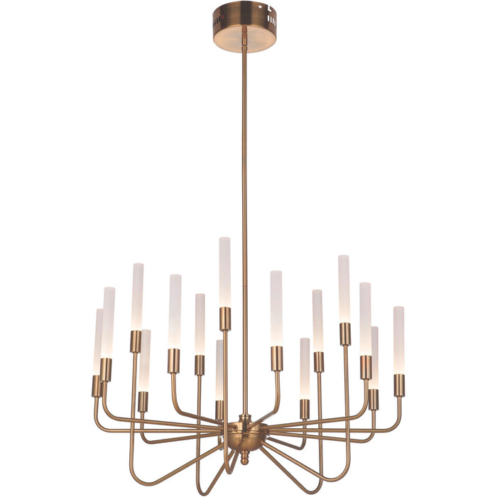 Valdi 15 Light LED Chandelier in Satin Brass