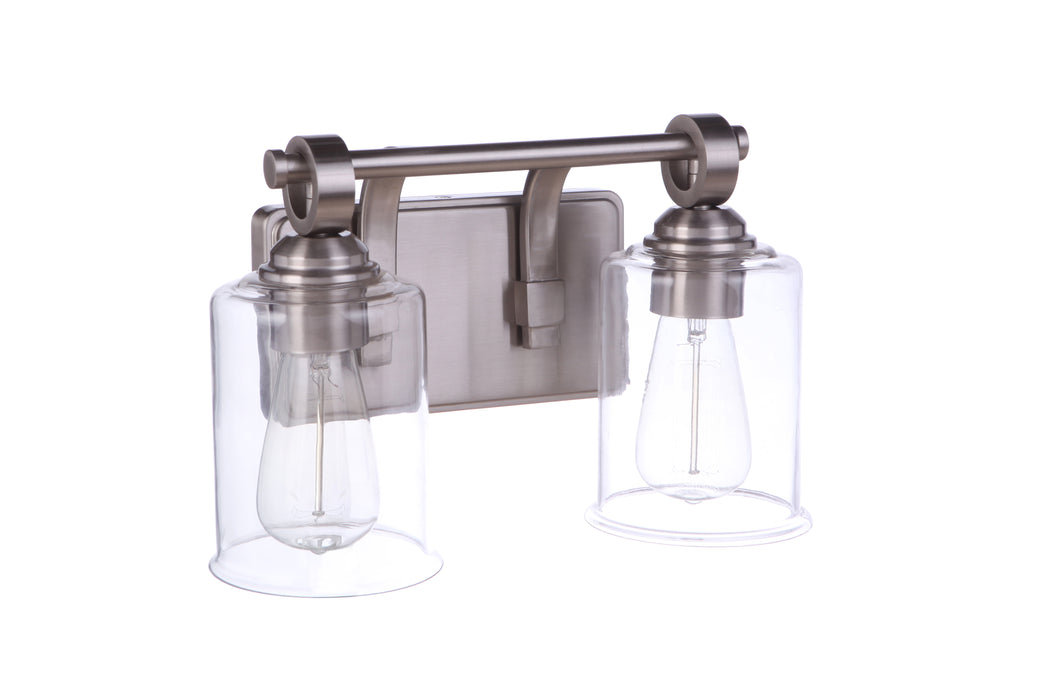 Romero 2 Light Vanity in Brushed Polished Nickel