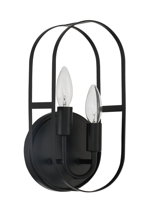 Mindful 2 Light Sconce in Flat Black