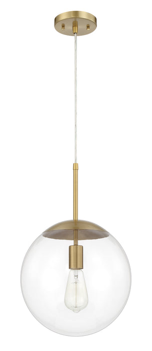 Gaze 1 Light 12" Pendant in Satin Brass