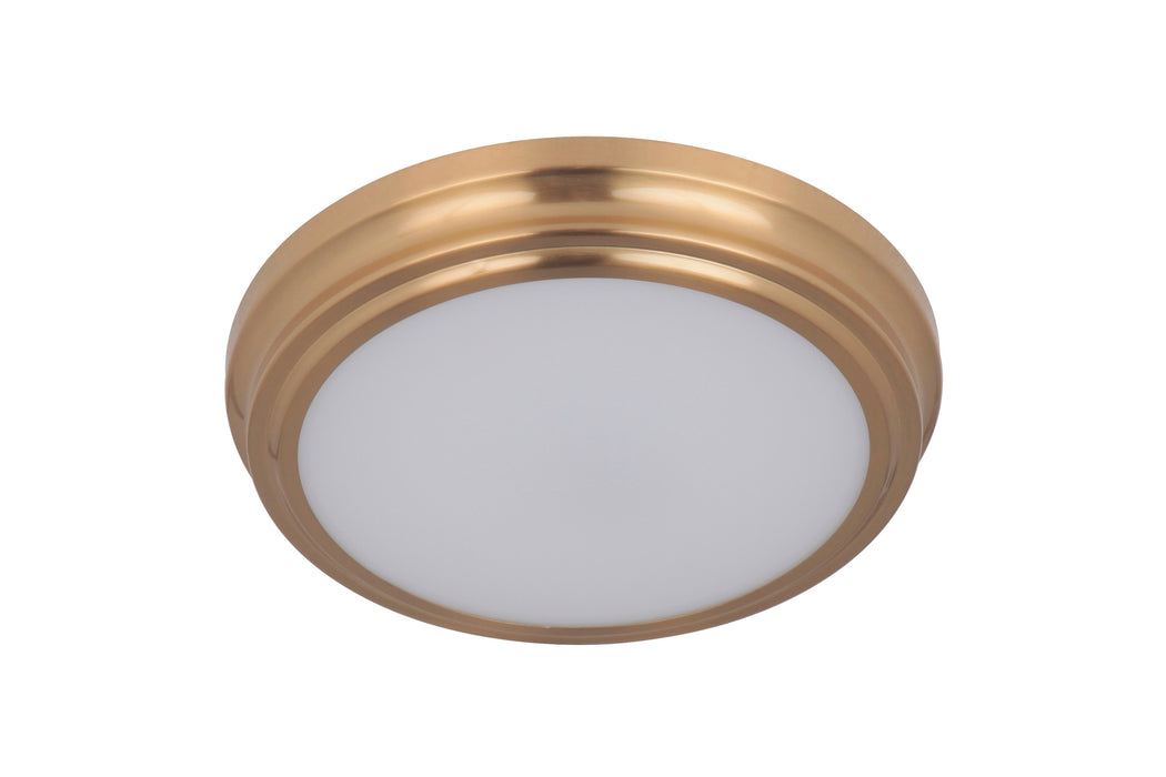 X66 Series 1 Light 9" LED Flushmount in Satin Brass