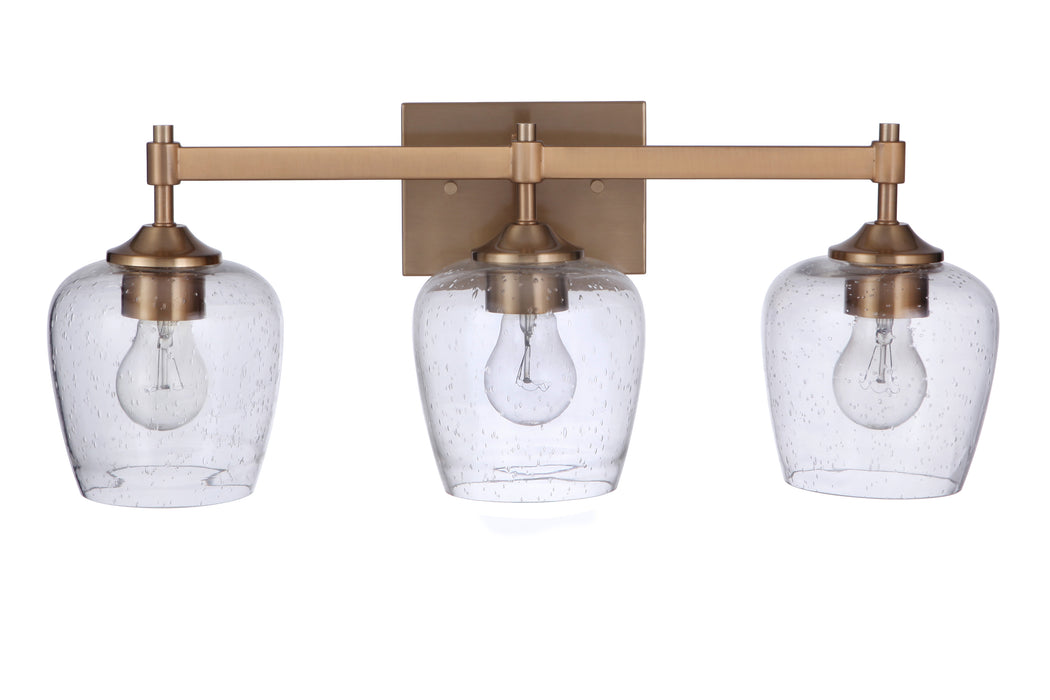 Stellen 3 Light Vanity in Satin Brass