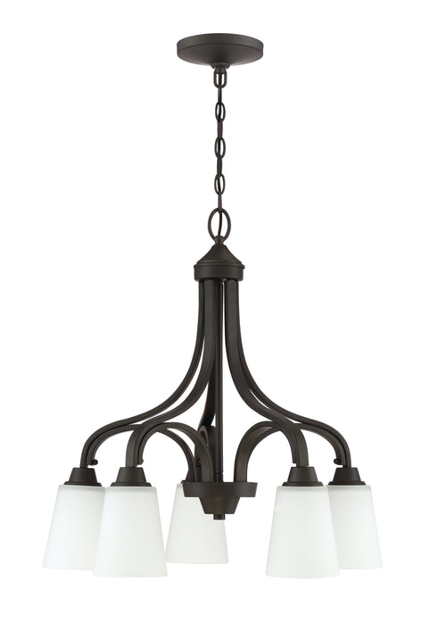 Grace 5 Light Down Chandelier in Espresso