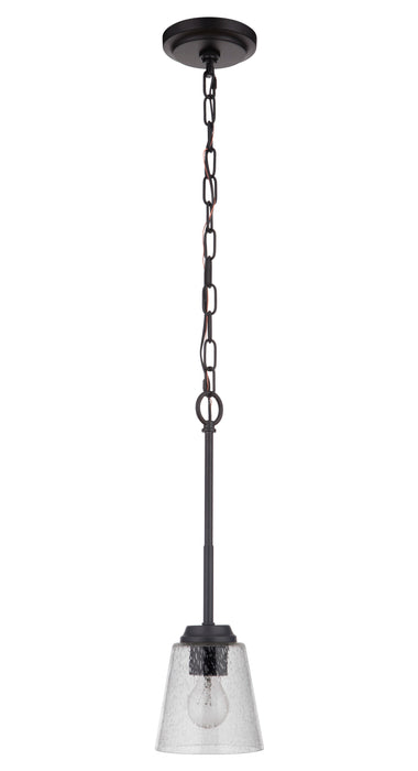 Tyler 1 Light Mini Pendant in Flat Black