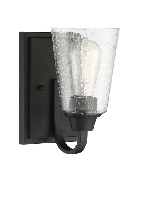 Grace 1 Light Wall Sconce in Espresso (Clear Seeded Glass)