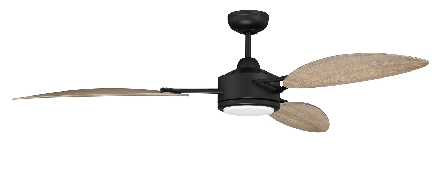 64" Journey Indoor/Outdoor in Flat Black  w/ Driftwood Blades