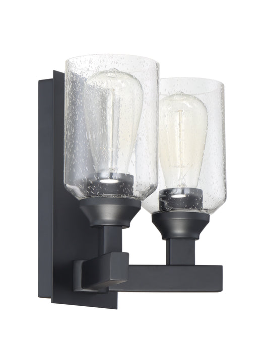 Chicago 2 Light Wall Sconce in Flat Black