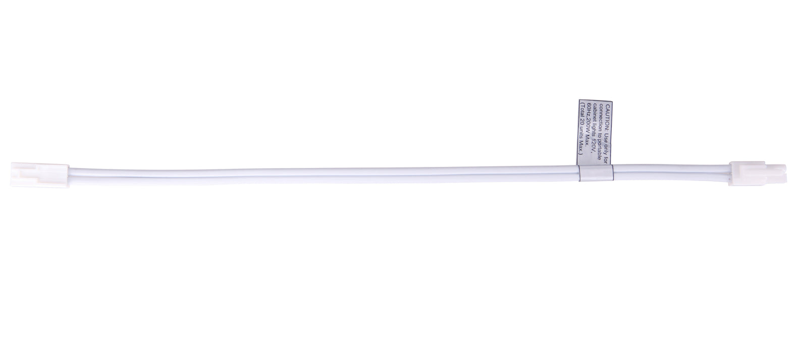 12" Puck Light Connector Cord in White