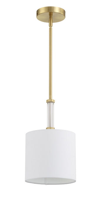 Fortuna 1 Light Mini Pendant in Satin Brass