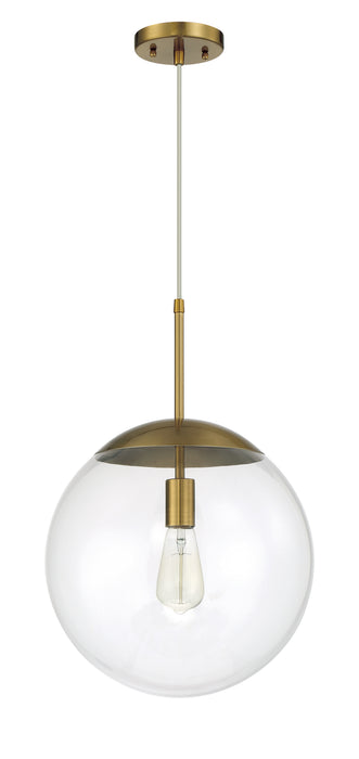 Gaze 1 Light 14" Pendant in Satin Brass