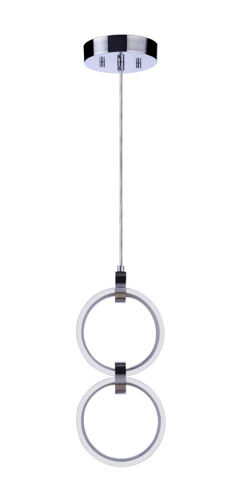 Context 2 Light LED Pendant in Chrome