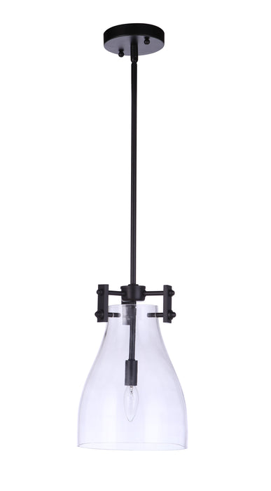 Chardonnay 1 Light Mini Pendant in Flat Black