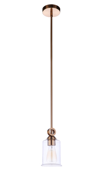 Romero 1 Light Mini Pendant in Satin Brass