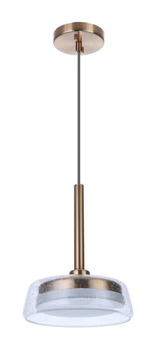 Centric 10" LED Pendant in Satin Brass